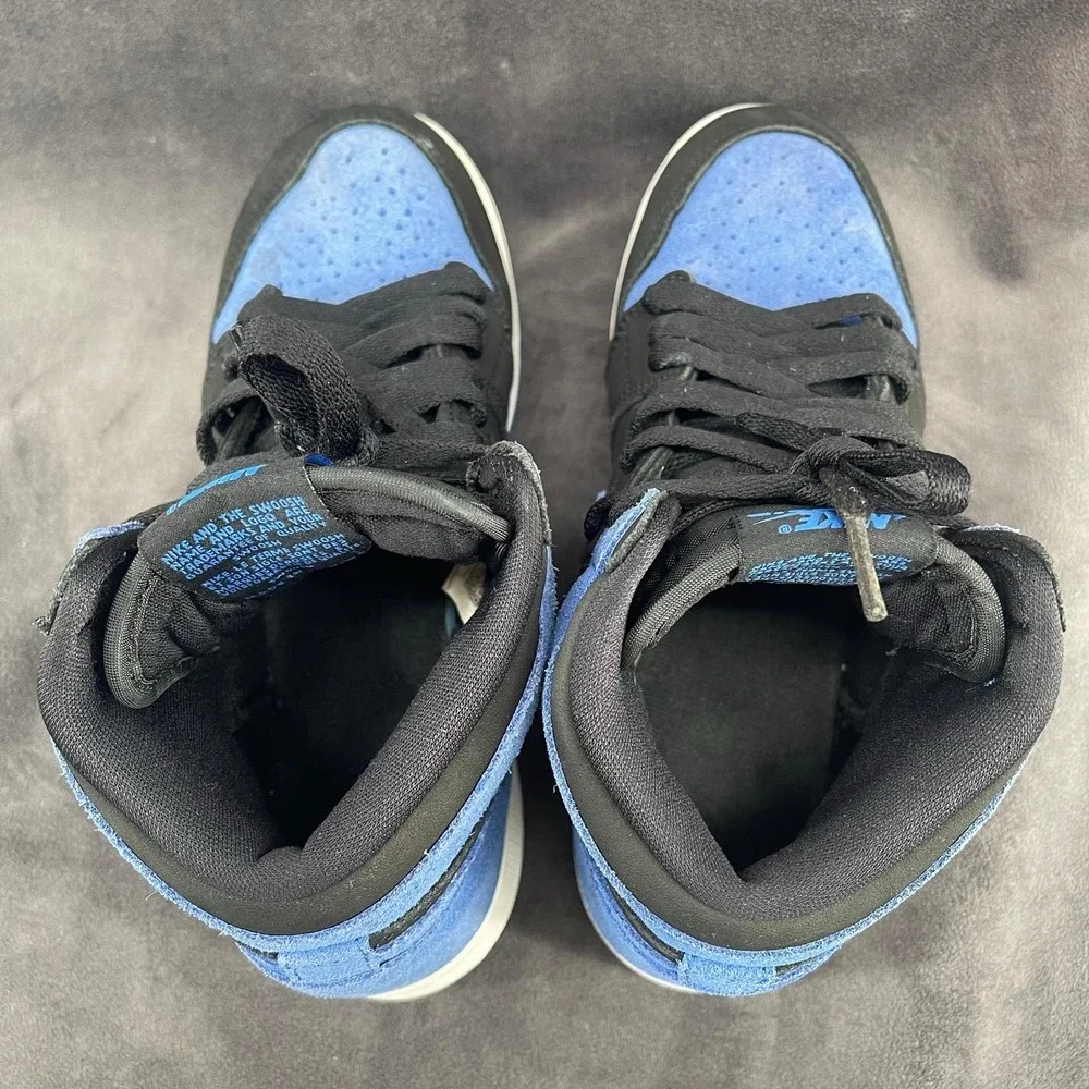 Nike Air Jordan 1 Retro High OG GS Royal Reimagined Black Royal Blue 5.5Y